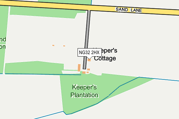 NG32 2HX map - OS OpenMap – Local (Ordnance Survey) NG32 2HX map - OS OpenMap – Local (Ordnance Survey)