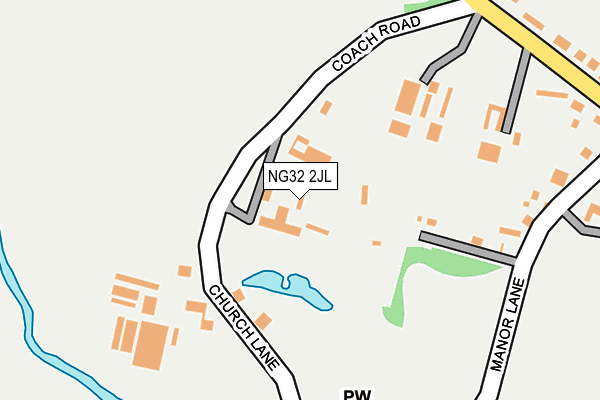 NG32 2JL map - OS OpenMap – Local (Ordnance Survey) NG32 2JL map - OS OpenMap – Local (Ordnance Survey)