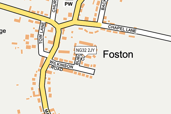 NG32 2JY map - OS OpenMap – Local (Ordnance Survey) NG32 2JY map - OS OpenMap – Local (Ordnance Survey)