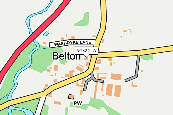 NG32 2LW map - OS OpenMap – Local (Ordnance Survey) NG32 2LW map - OS OpenMap – Local (Ordnance Survey)