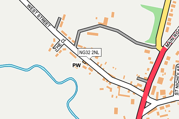 NG32 2NL map - OS OpenMap – Local (Ordnance Survey) NG32 2NL map - OS OpenMap – Local (Ordnance Survey)