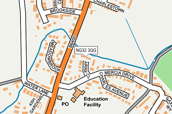NG32 3QG map - OS OpenMap – Local (Ordnance Survey) NG32 3QG map - OS OpenMap – Local (Ordnance Survey)