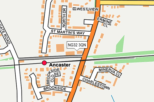 NG32 3QN map - OS OpenMap – Local (Ordnance Survey) NG32 3QN map - OS OpenMap – Local (Ordnance Survey)