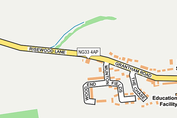 NG33 4AP map - OS OpenMap – Local (Ordnance Survey) NG33 4AP map - OS OpenMap – Local (Ordnance Survey)