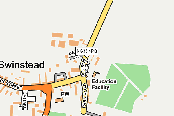 NG33 4PQ map - OS OpenMap – Local (Ordnance Survey) NG33 4PQ map - OS OpenMap – Local (Ordnance Survey)