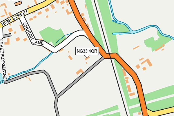 NG33 4QR map - OS OpenMap – Local (Ordnance Survey) NG33 4QR map - OS OpenMap – Local (Ordnance Survey)