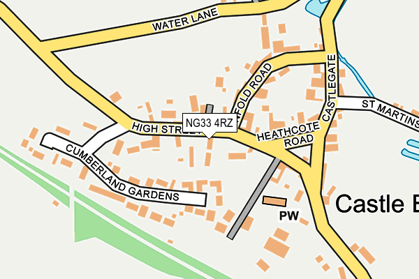 NG33 4RZ map - OS OpenMap – Local (Ordnance Survey) NG33 4RZ map - OS OpenMap – Local (Ordnance Survey)
