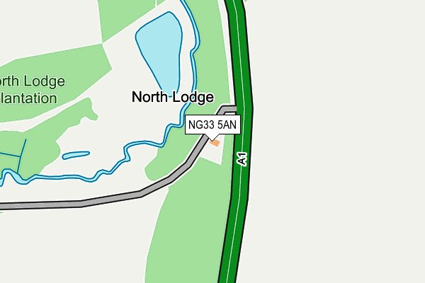 NG33 5AN map - OS OpenMap – Local (Ordnance Survey) NG33 5AN map - OS OpenMap – Local (Ordnance Survey)