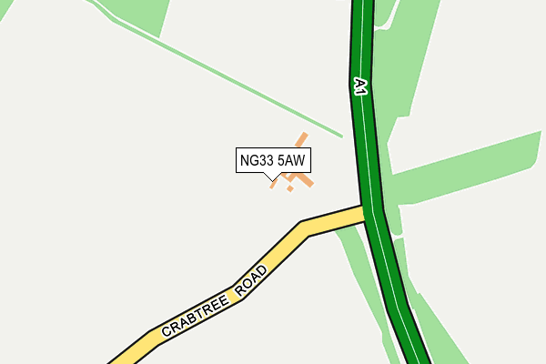 NG33 5AW map - OS OpenMap – Local (Ordnance Survey) NG33 5AW map - OS OpenMap – Local (Ordnance Survey)