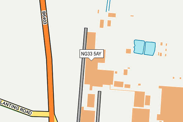 NG33 5AY map - OS OpenMap – Local (Ordnance Survey) NG33 5AY map - OS OpenMap – Local (Ordnance Survey)