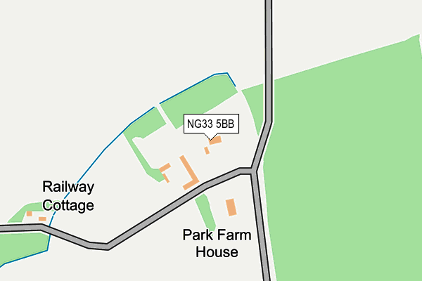 NG33 5BB map - OS OpenMap – Local (Ordnance Survey) NG33 5BB map - OS OpenMap – Local (Ordnance Survey)