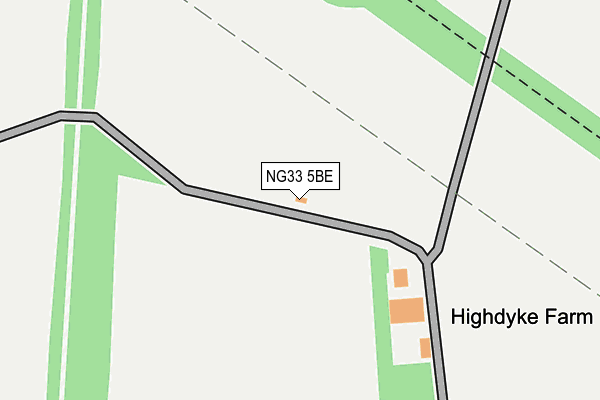 NG33 5BE map - OS OpenMap – Local (Ordnance Survey) NG33 5BE map - OS OpenMap – Local (Ordnance Survey)