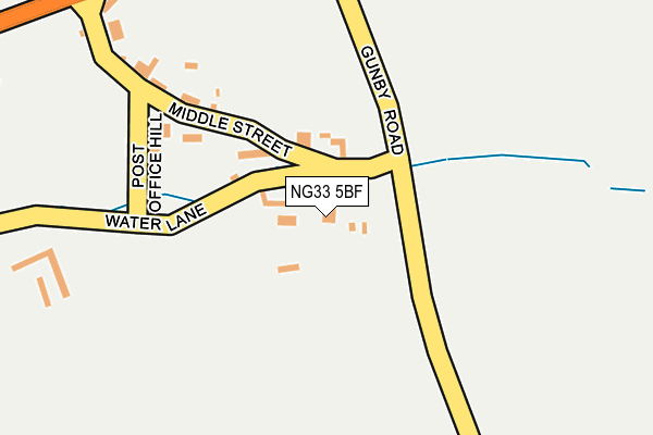 NG33 5BF map - OS OpenMap – Local (Ordnance Survey) NG33 5BF map - OS OpenMap – Local (Ordnance Survey)