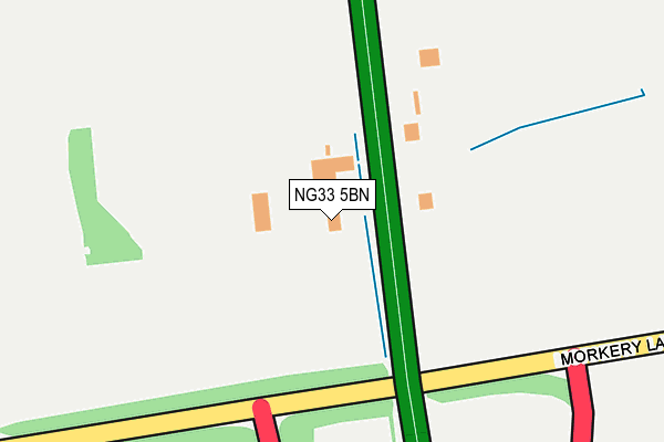 NG33 5BN map - OS OpenMap – Local (Ordnance Survey) NG33 5BN map - OS OpenMap – Local (Ordnance Survey)