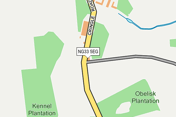NG33 5EG map - OS OpenMap – Local (Ordnance Survey) NG33 5EG map - OS OpenMap – Local (Ordnance Survey)