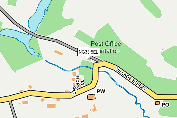 NG33 5EL map - OS OpenMap – Local (Ordnance Survey) NG33 5EL map - OS OpenMap – Local (Ordnance Survey)