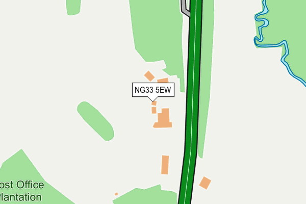 NG33 5EW map - OS OpenMap – Local (Ordnance Survey) NG33 5EW map - OS OpenMap – Local (Ordnance Survey)