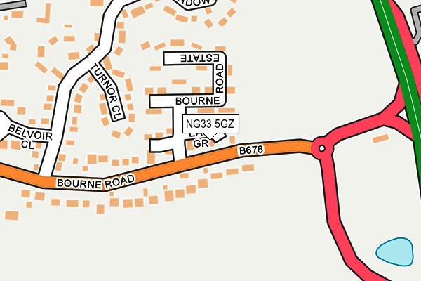 NG33 5GZ map - OS OpenMap – Local (Ordnance Survey) NG33 5GZ map - OS OpenMap – Local (Ordnance Survey)