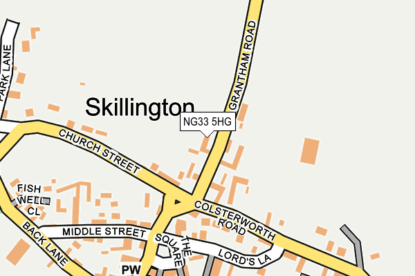 NG33 5HG map - OS OpenMap – Local (Ordnance Survey) NG33 5HG map - OS OpenMap – Local (Ordnance Survey)