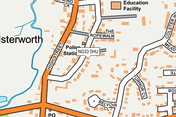 NG33 5HU map - OS OpenMap – Local (Ordnance Survey) NG33 5HU map - OS OpenMap – Local (Ordnance Survey)