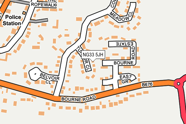 NG33 5JH map - OS OpenMap – Local (Ordnance Survey) NG33 5JH map - OS OpenMap – Local (Ordnance Survey)