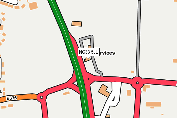 NG33 5JL map - OS OpenMap – Local (Ordnance Survey) NG33 5JL map - OS OpenMap – Local (Ordnance Survey)
