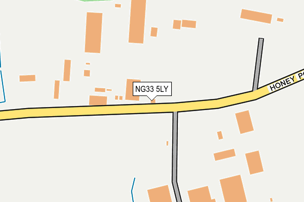 NG33 5LY map - OS OpenMap – Local (Ordnance Survey) NG33 5LY map - OS OpenMap – Local (Ordnance Survey)