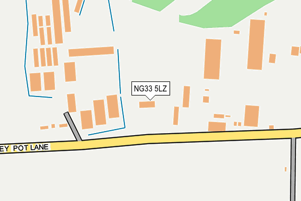 NG33 5LZ map - OS OpenMap – Local (Ordnance Survey) NG33 5LZ map - OS OpenMap – Local (Ordnance Survey)