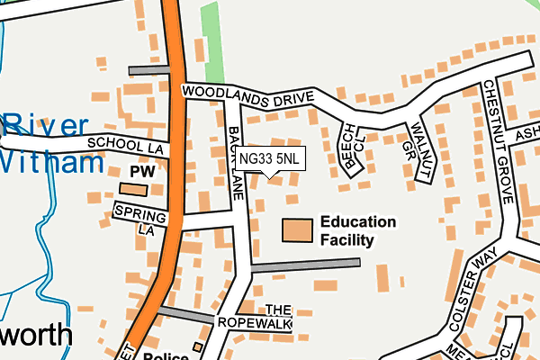 NG33 5NL map - OS OpenMap – Local (Ordnance Survey) NG33 5NL map - OS OpenMap – Local (Ordnance Survey)