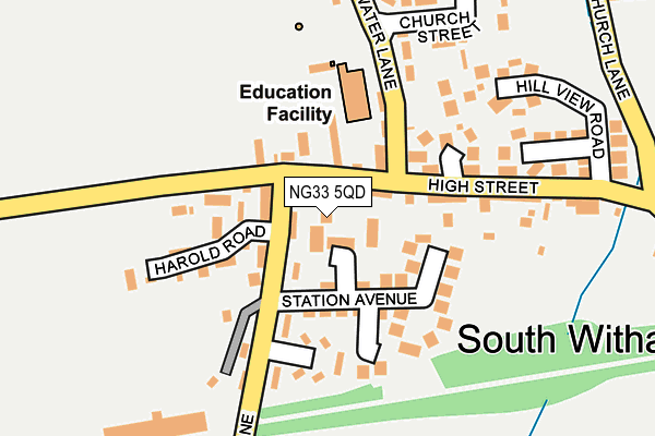 NG33 5QD map - OS OpenMap – Local (Ordnance Survey) NG33 5QD map - OS OpenMap – Local (Ordnance Survey)
