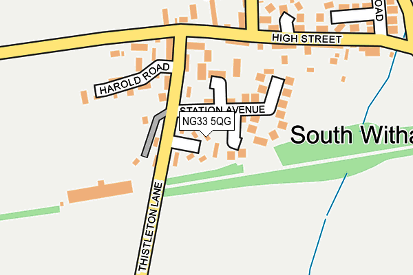 NG33 5QG map - OS OpenMap – Local (Ordnance Survey) NG33 5QG map - OS OpenMap – Local (Ordnance Survey)