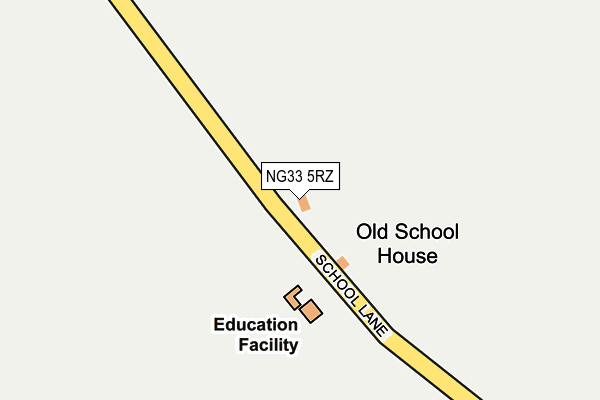 NG33 5RZ map - OS OpenMap – Local (Ordnance Survey) NG33 5RZ map - OS OpenMap – Local (Ordnance Survey)