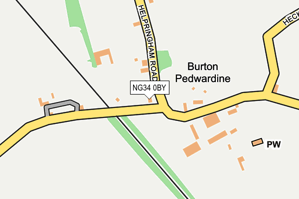 NG34 0BY map - OS OpenMap – Local (Ordnance Survey)