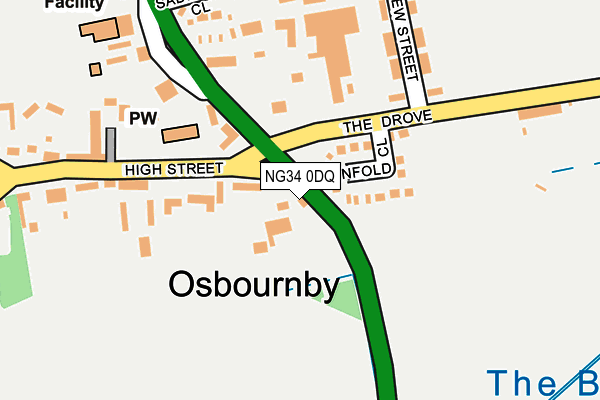 NG34 0DQ map - OS OpenMap – Local (Ordnance Survey) NG34 0DQ map - OS OpenMap – Local (Ordnance Survey)