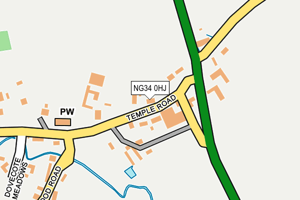 NG34 0HJ map - OS OpenMap – Local (Ordnance Survey) NG34 0HJ map - OS OpenMap – Local (Ordnance Survey)