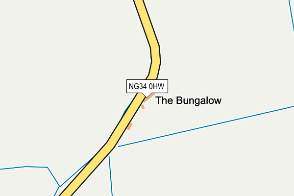 NG34 0HW map - OS OpenMap – Local (Ordnance Survey) NG34 0HW map - OS OpenMap – Local (Ordnance Survey)