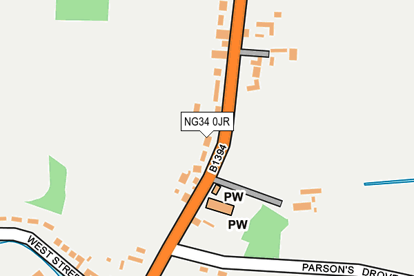 NG34 0JR map - OS OpenMap – Local (Ordnance Survey) NG34 0JR map - OS OpenMap – Local (Ordnance Survey)