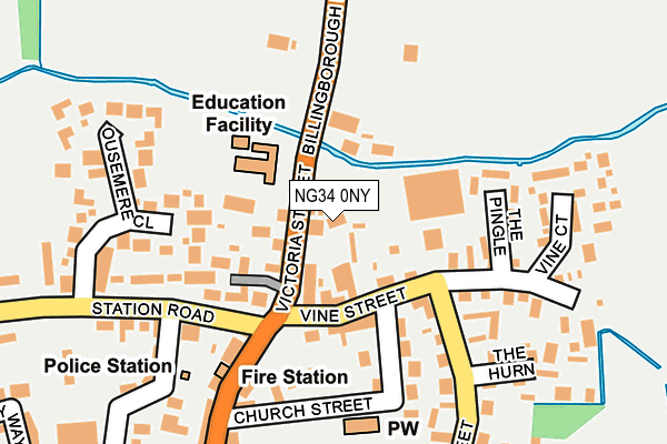 NG34 0NY map - OS OpenMap – Local (Ordnance Survey) NG34 0NY map - OS OpenMap – Local (Ordnance Survey)