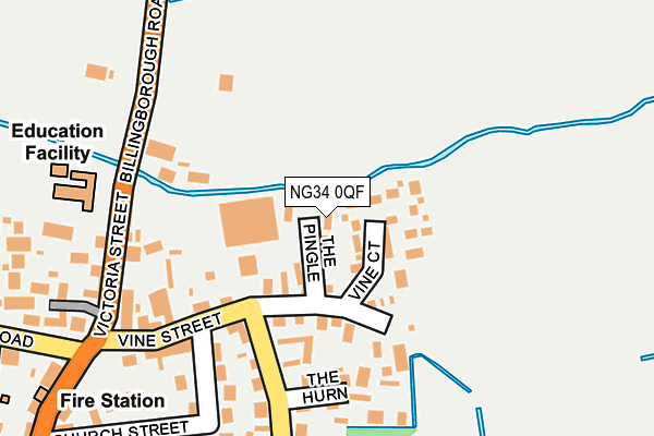 NG34 0QF map - OS OpenMap – Local (Ordnance Survey) NG34 0QF map - OS OpenMap – Local (Ordnance Survey)