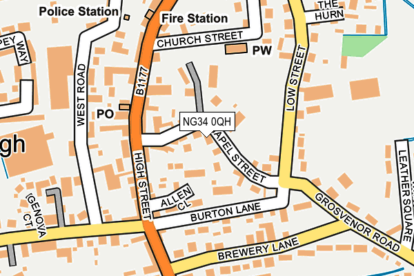 NG34 0QH map - OS OpenMap – Local (Ordnance Survey) NG34 0QH map - OS OpenMap – Local (Ordnance Survey)