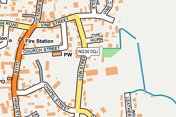 NG34 0QJ map - OS OpenMap – Local (Ordnance Survey) NG34 0QJ map - OS OpenMap – Local (Ordnance Survey)
