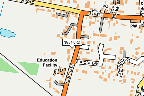 NG34 0RD map - OS OpenMap – Local (Ordnance Survey) NG34 0RD map - OS OpenMap – Local (Ordnance Survey)