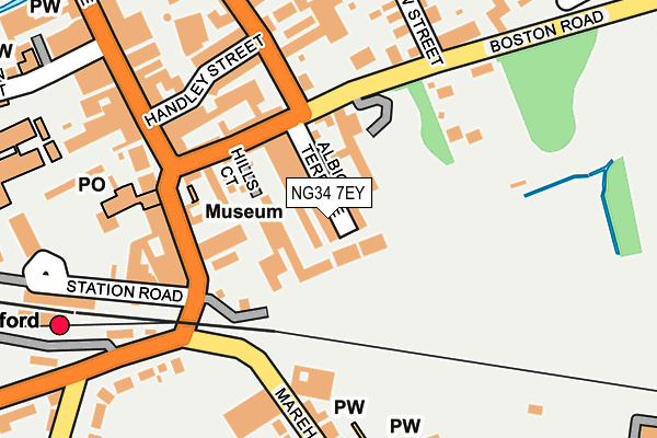 NG34 7EY map - OS OpenMap – Local (Ordnance Survey) NG34 7EY map - OS OpenMap – Local (Ordnance Survey)