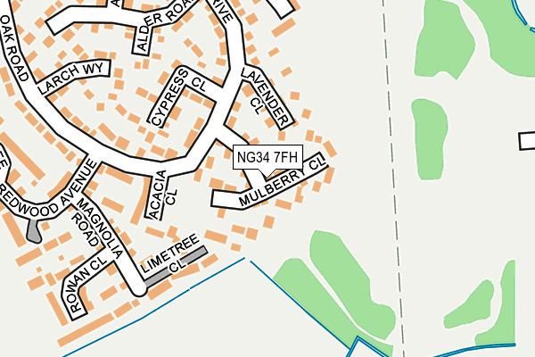 NG34 7FH map - OS OpenMap – Local (Ordnance Survey) NG34 7FH map - OS OpenMap – Local (Ordnance Survey)