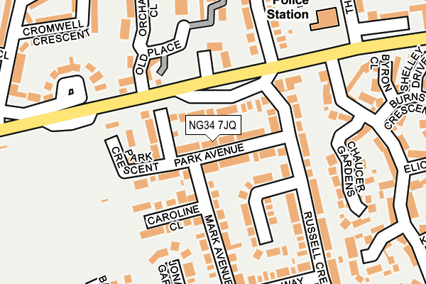 NG34 7JQ map - OS OpenMap – Local (Ordnance Survey) NG34 7JQ map - OS OpenMap – Local (Ordnance Survey)