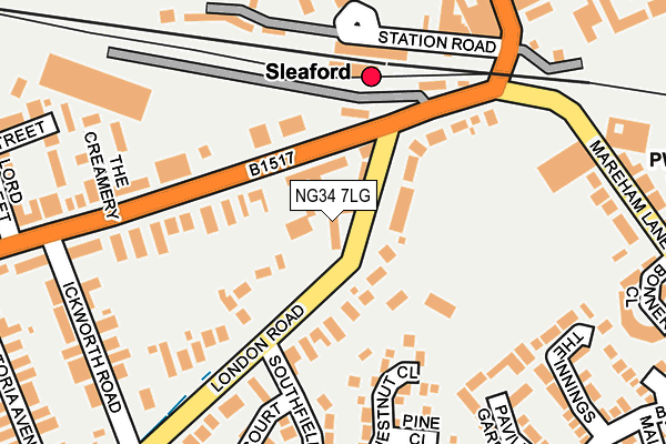 NG34 7LG map - OS OpenMap – Local (Ordnance Survey) NG34 7LG map - OS OpenMap – Local (Ordnance Survey)