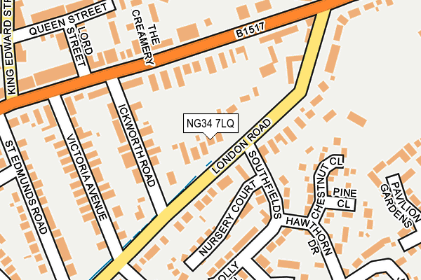 NG34 7LQ map - OS OpenMap – Local (Ordnance Survey) NG34 7LQ map - OS OpenMap – Local (Ordnance Survey)