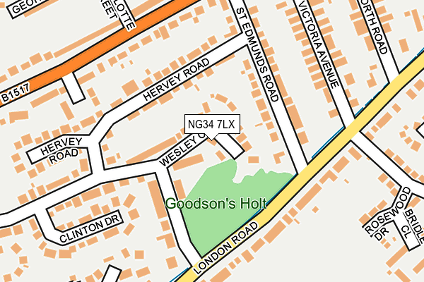 NG34 7LX map - OS OpenMap – Local (Ordnance Survey) NG34 7LX map - OS OpenMap – Local (Ordnance Survey)