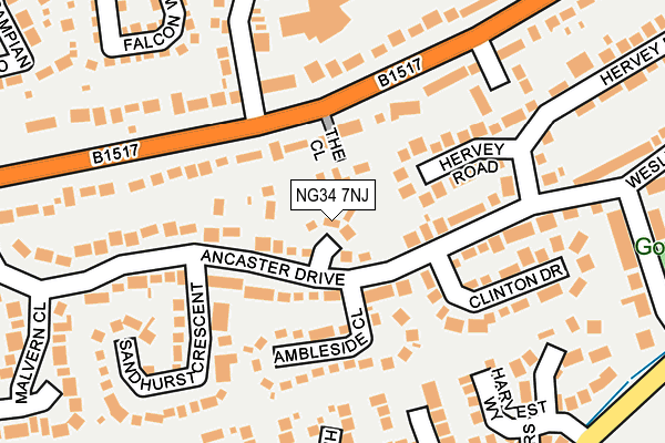 NG34 7NJ map - OS OpenMap – Local (Ordnance Survey) NG34 7NJ map - OS OpenMap – Local (Ordnance Survey)