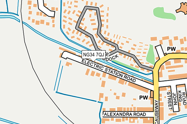 NG34 7QJ map - OS OpenMap – Local (Ordnance Survey) NG34 7QJ map - OS OpenMap – Local (Ordnance Survey)